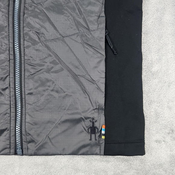 Smartwool Vest Mens Small Gray Black SmartLoft Insulated Merino Wool Full Zip - Picture 8 of 12